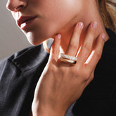 DEMI PAVE' TEGOLA RING